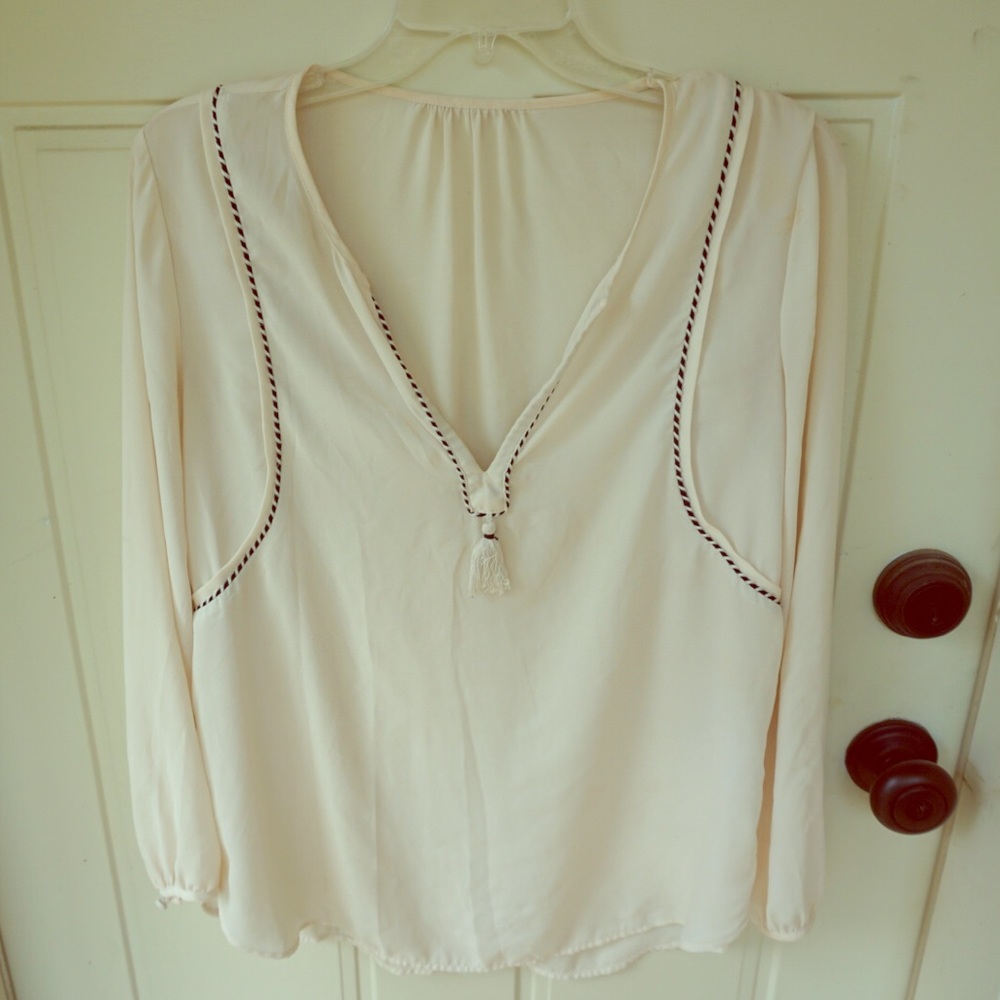 Cream Loose Blouse